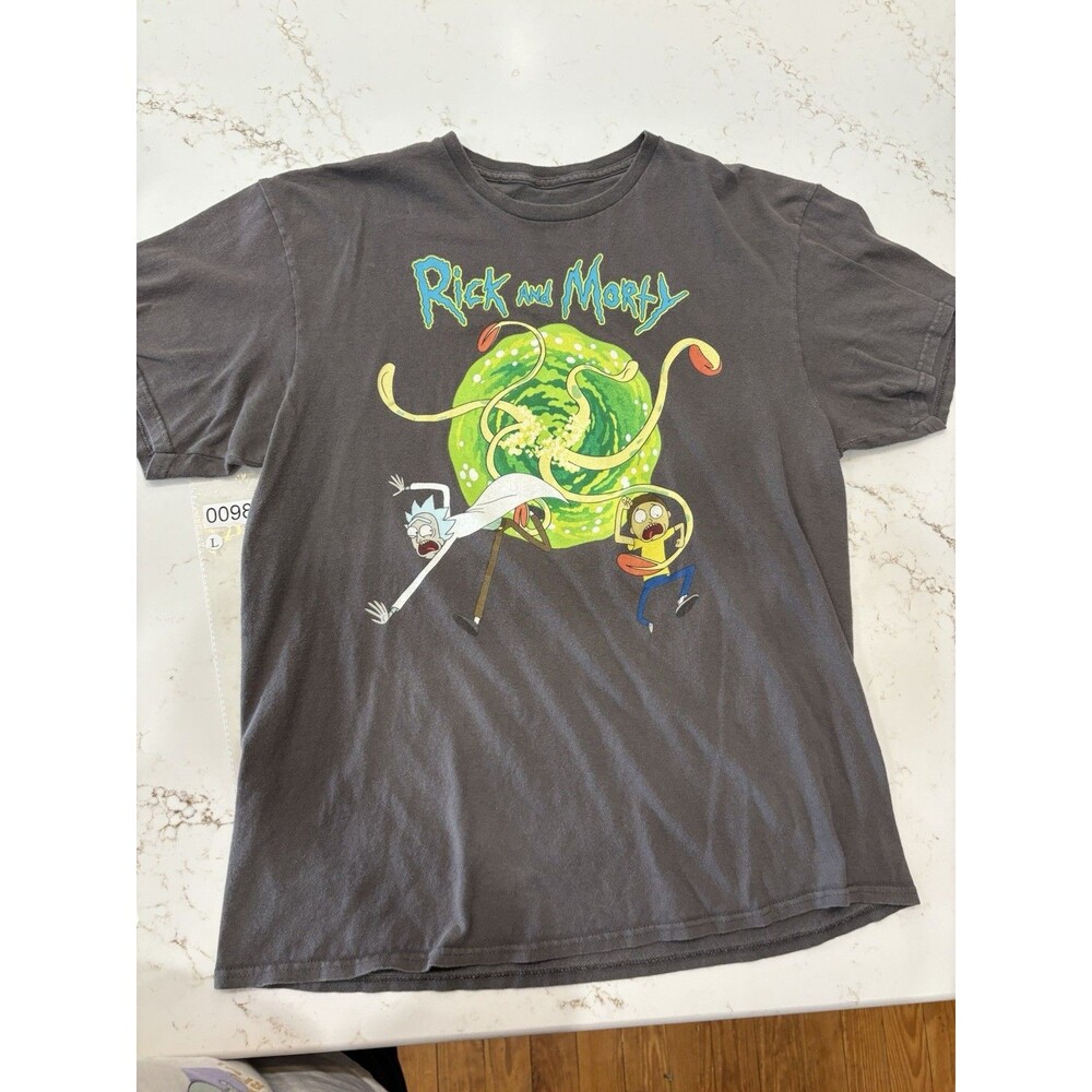Rick and Morty Ripple Junction Men's Graphic Tee Shirt Size Large Adult Swim